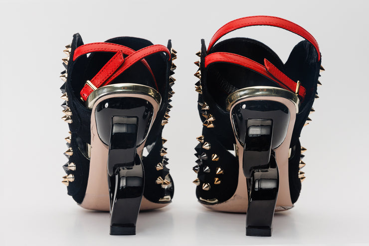 INFANTA SANDAL BLACK & GOLD (6564 217 )