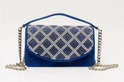 NAMPULA SAX BLUE  LEATHER HANDBAG