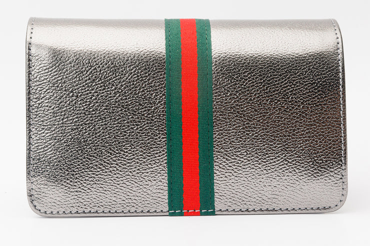 AFEGA SILVER  LEATHER  HANDBAG