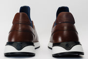The Sonoma Brown & Navy Blue Leather Sneaker