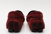 The Bari Burgundy Sued Leather Bit Drive Loafer