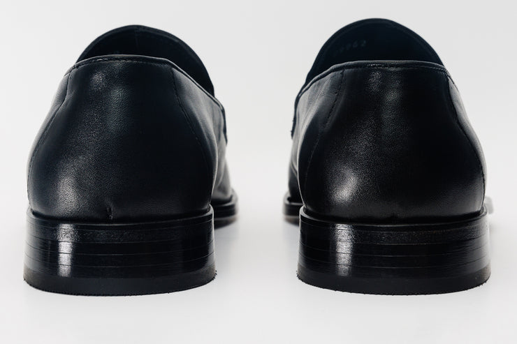 The Marinka Black Leather Shoe Penny Loafer