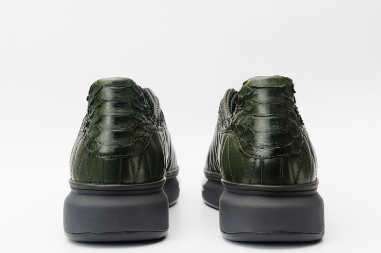 The Bald Green Snk Leather Sneaker Limited Edition
