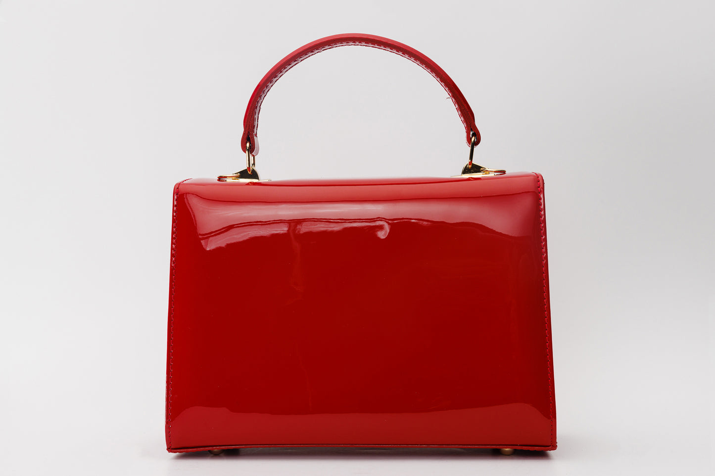 The Ege Red Patent Leather Handbag