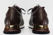 The Bomba Brown Crocodile Leather Sneaker
