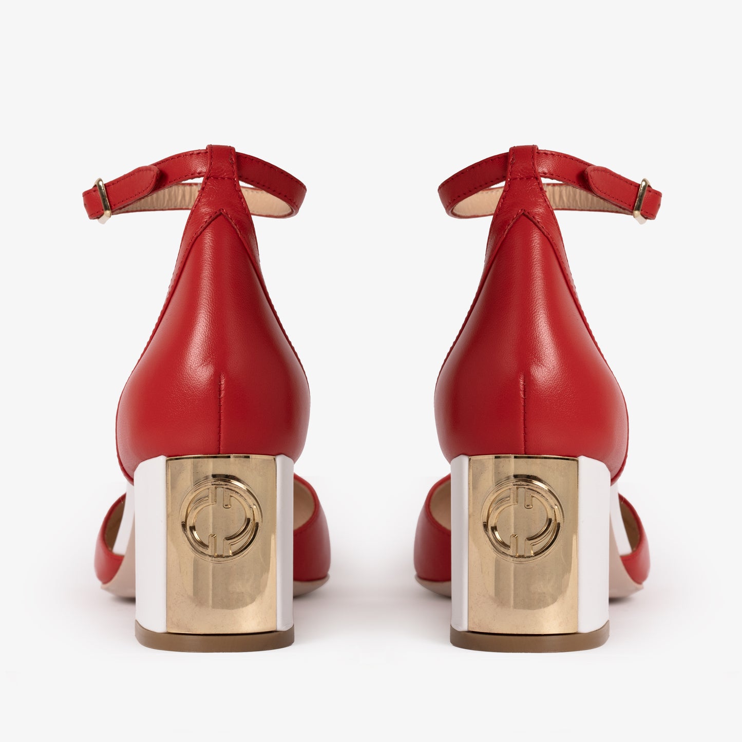 Sandalia de piel roja Noella para mujer