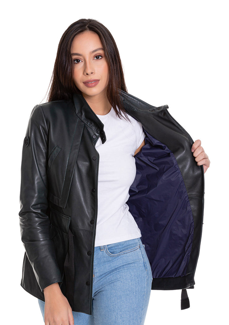 The Luque Women Leather Jacket