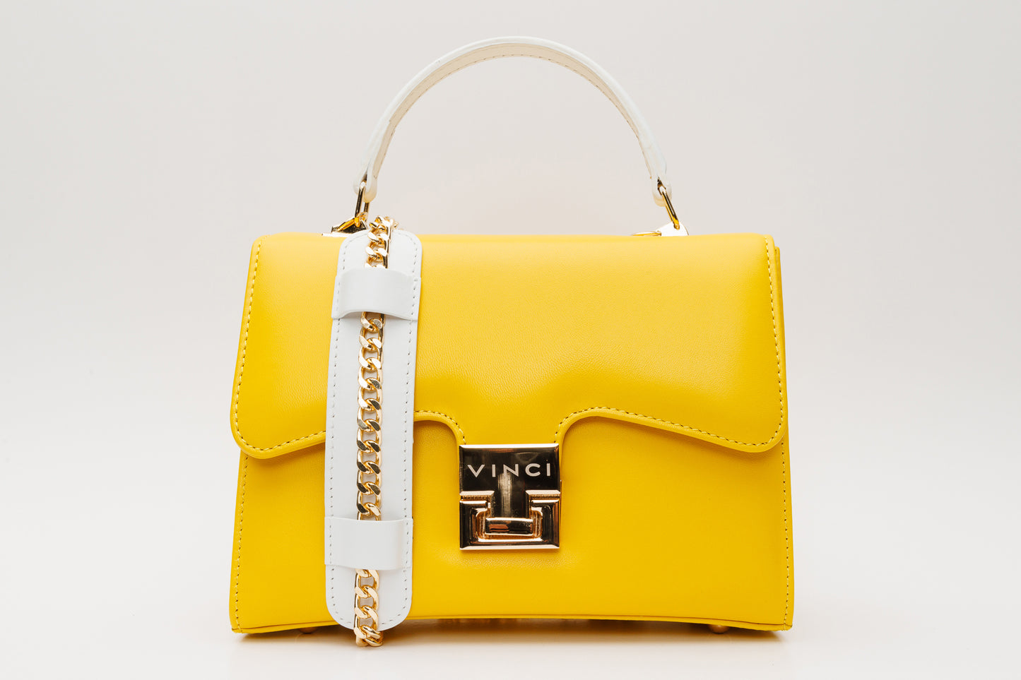 The Duffryn Yellow Leather Handbag