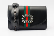 AFEGA BLACK  LEATHER HANDBAG