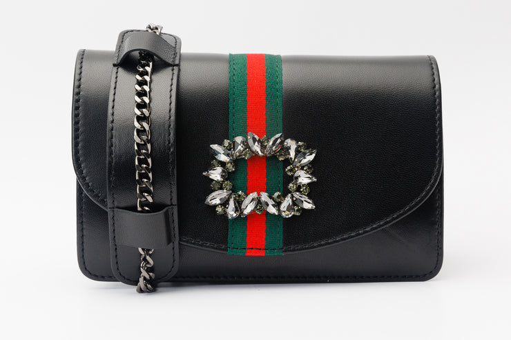 AFEGA BLACK  LEATHER HANDBAG