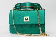 MAPLE GREEN  LEATHER  HANDBAG