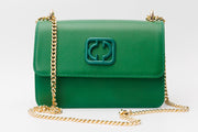 MANEADERO GREEN  LEATHER HANDBAG