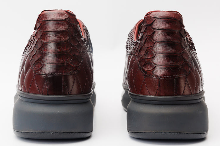 The Bald Burgundy Snk Leather Sneaker Limited Edition