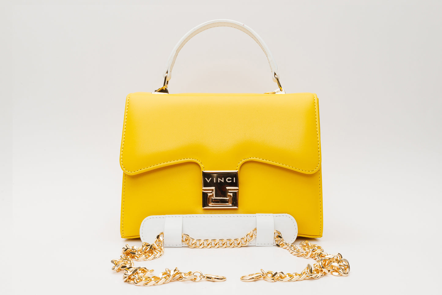 The Duffryn Yellow Leather Handbag