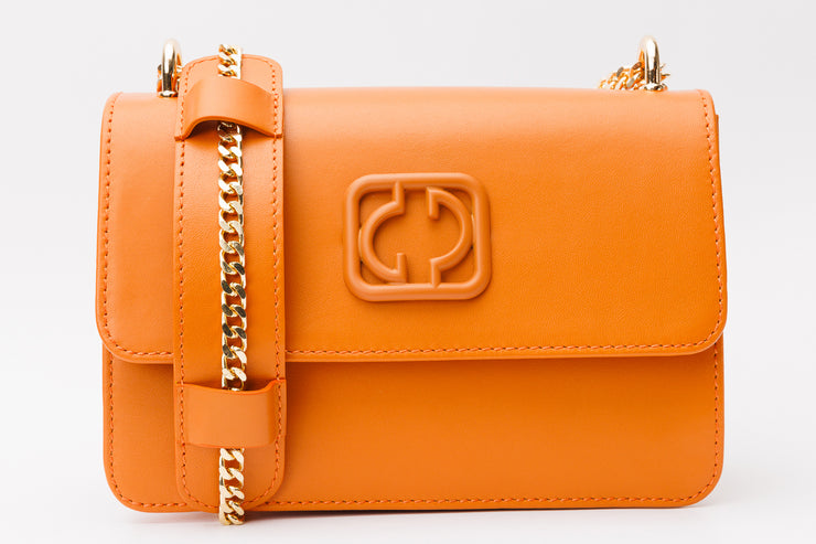 MANEADERO ORANGE  LEATHER  HANDBAG