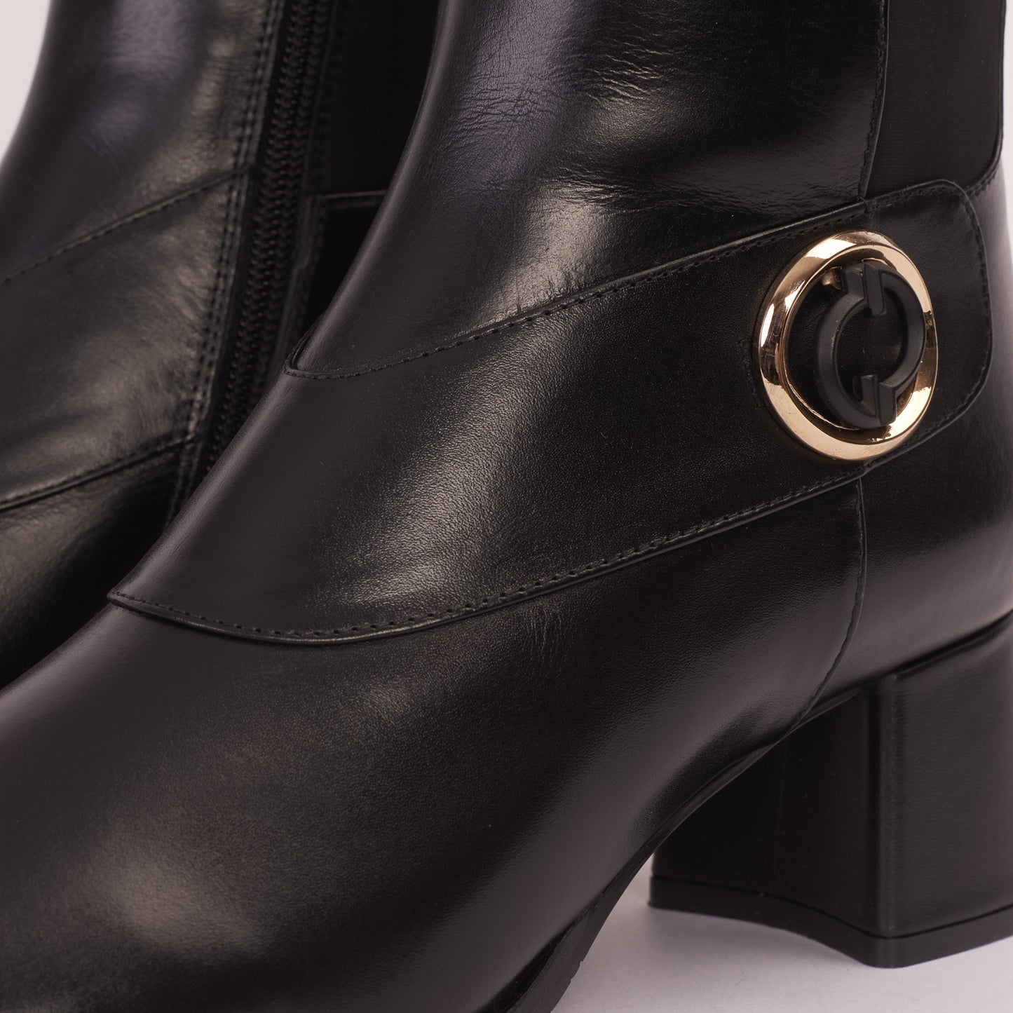 The Windsor Black Leather Knee High Women Boot