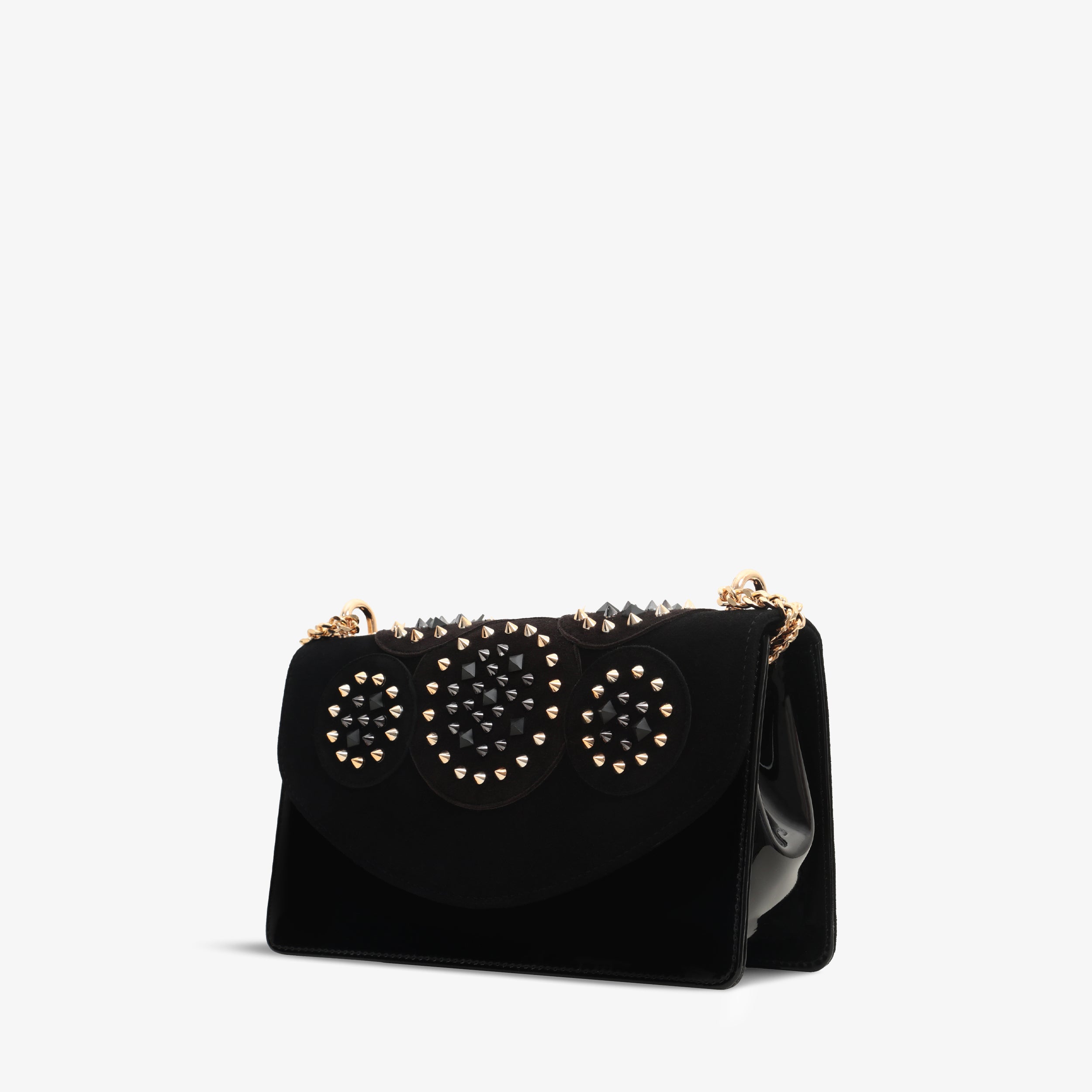 The Infanta Black Spike Leather Handbag