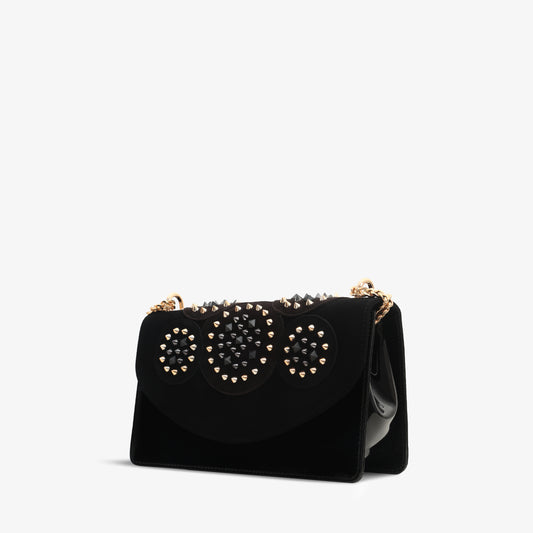 The Infanta Black Spike Leather Handbag