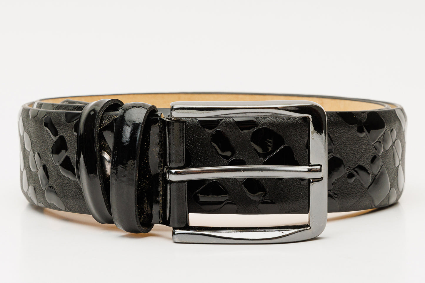 The Arnold Black Leather Belt