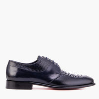 El Zapato para Hombre Arven Navy de Piel de Pitón