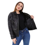 The Farragut Black Women Leather Jacket