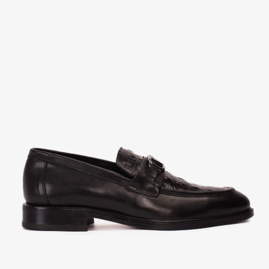 Amsterdam Black Bit Loafer Men Shoe