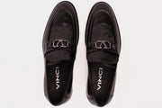 Amsterdam Black Bit Loafer