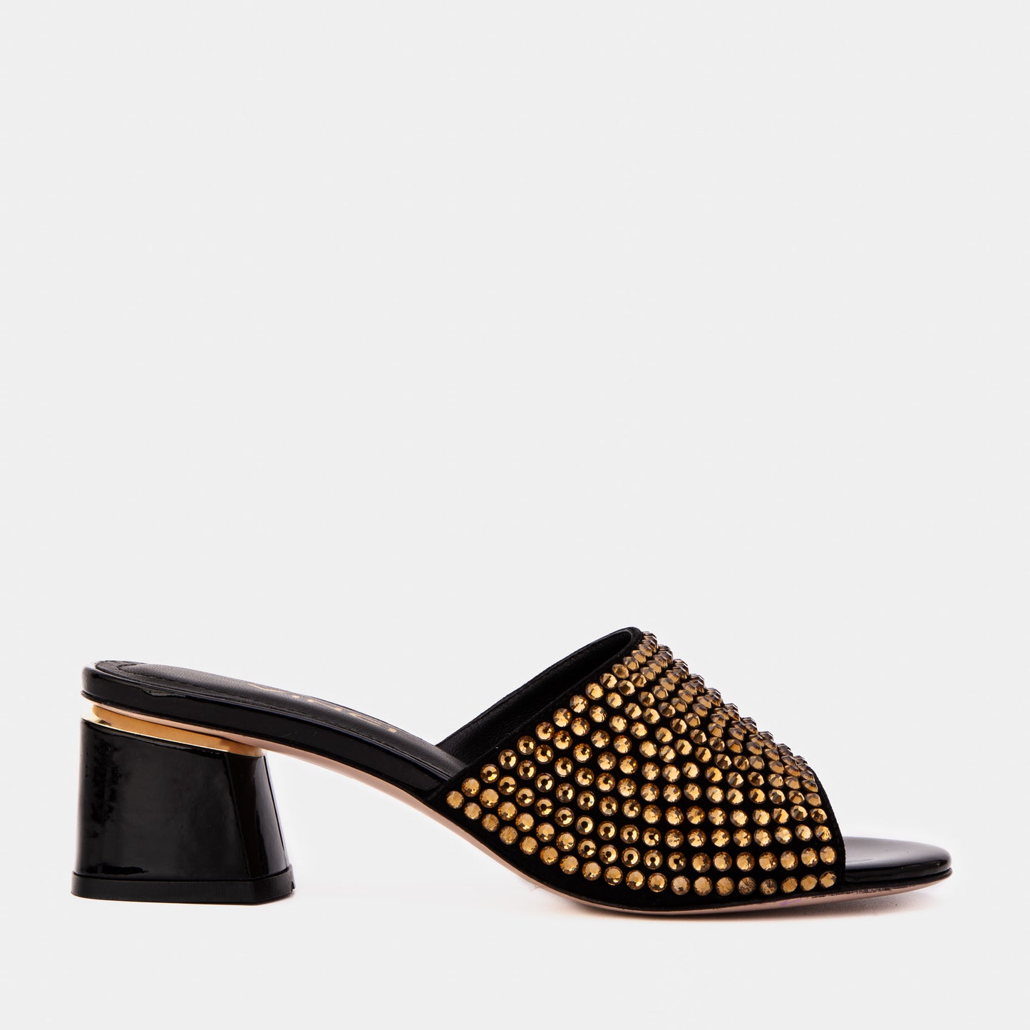 The Ailano Gold Glitter Leather Women Sandal