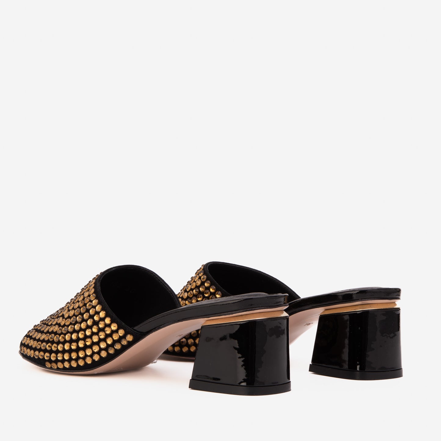 The Ailano Gold Glitter Leather Women Sandal