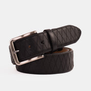 The Bald Black Leather Belt