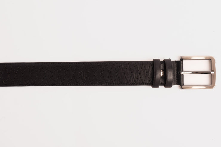 The Bald Black Leather Belt