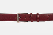 The Bald Burgundy Leather Belt