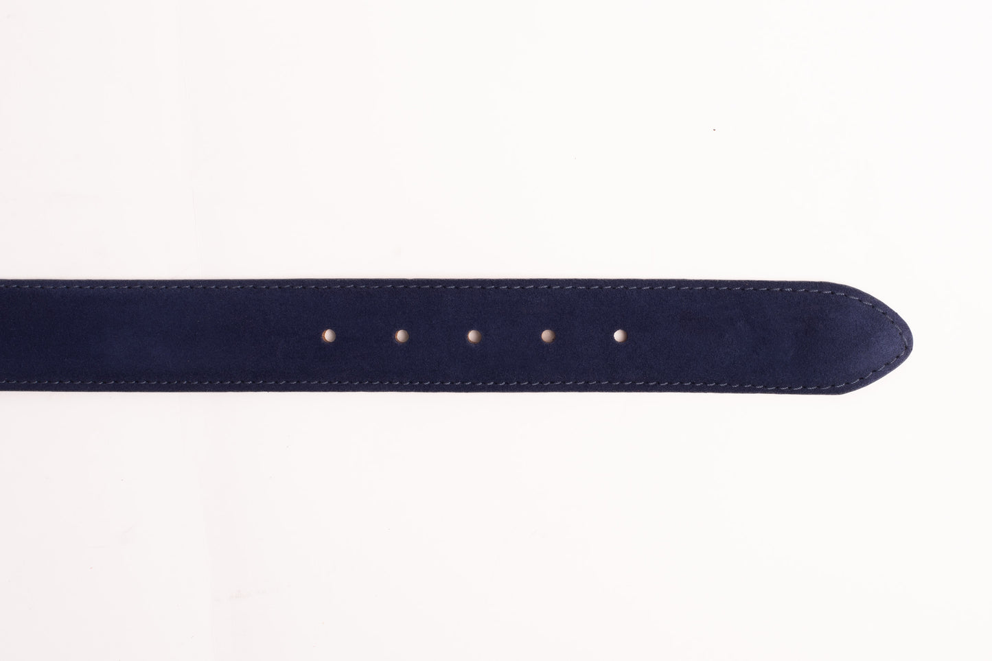 The Bari Navy Suede Leather Belt