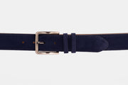 The Bari Navy Suede Leather Belt