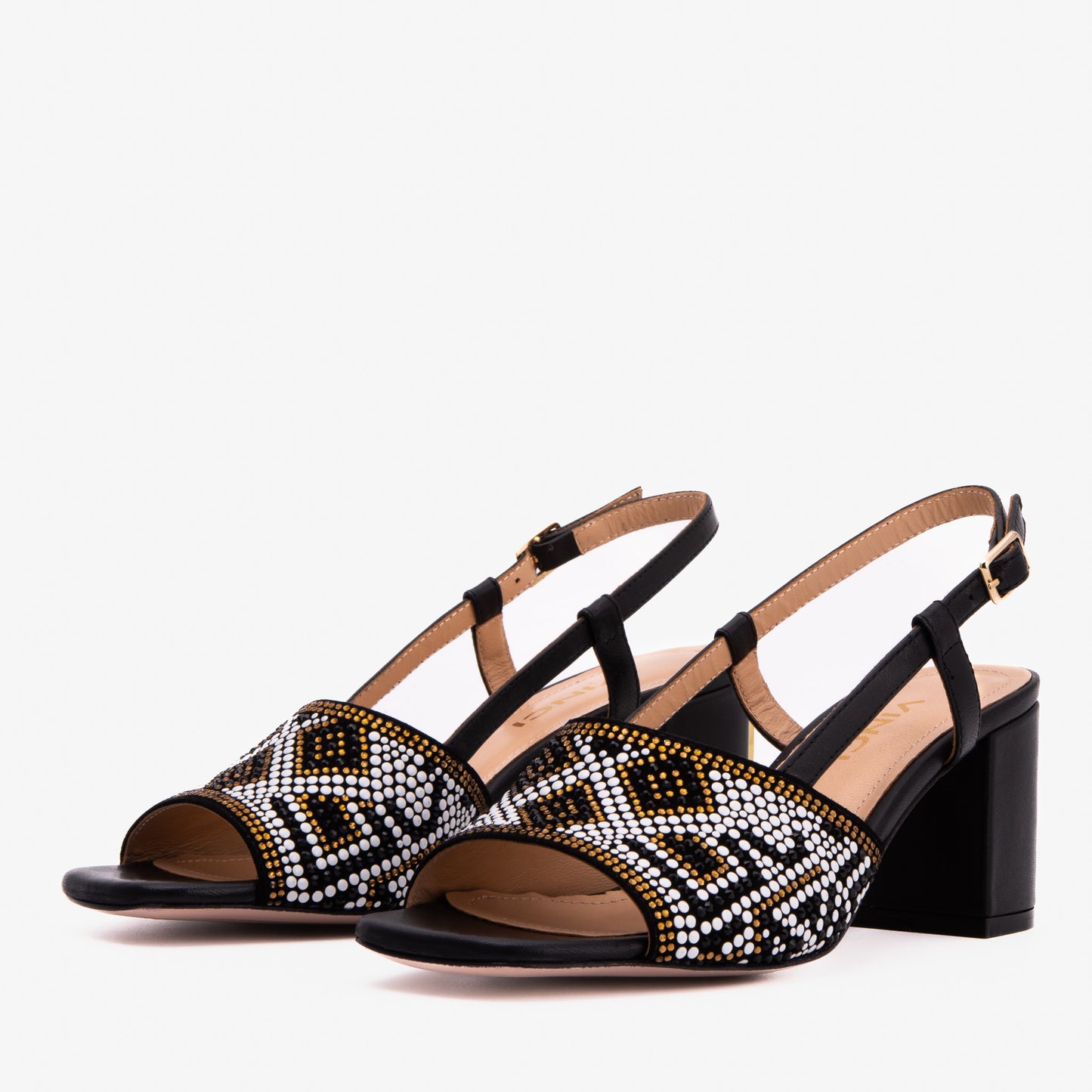The Nampula Black Leather Women Slingback Shoe