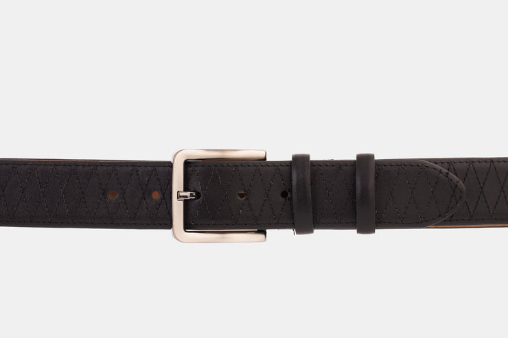 The Bald Black Leather Belt
