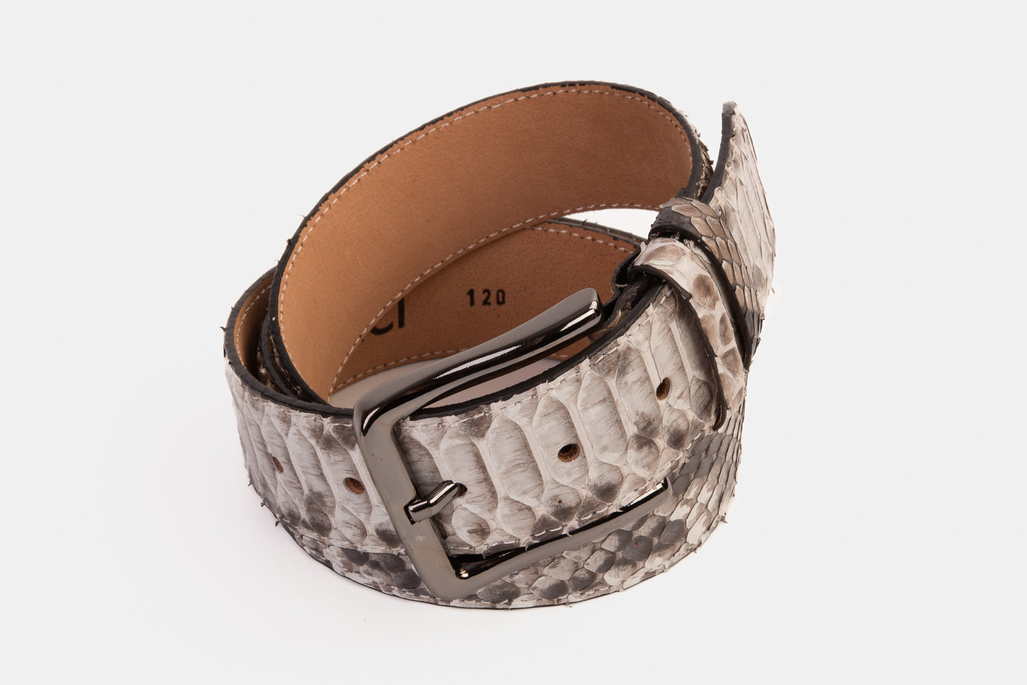 The Boss Natural python Sneak  Leather Leather Belt