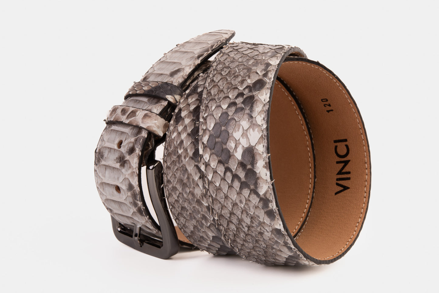 The Boss Natural python Sneak  Leather Leather Belt