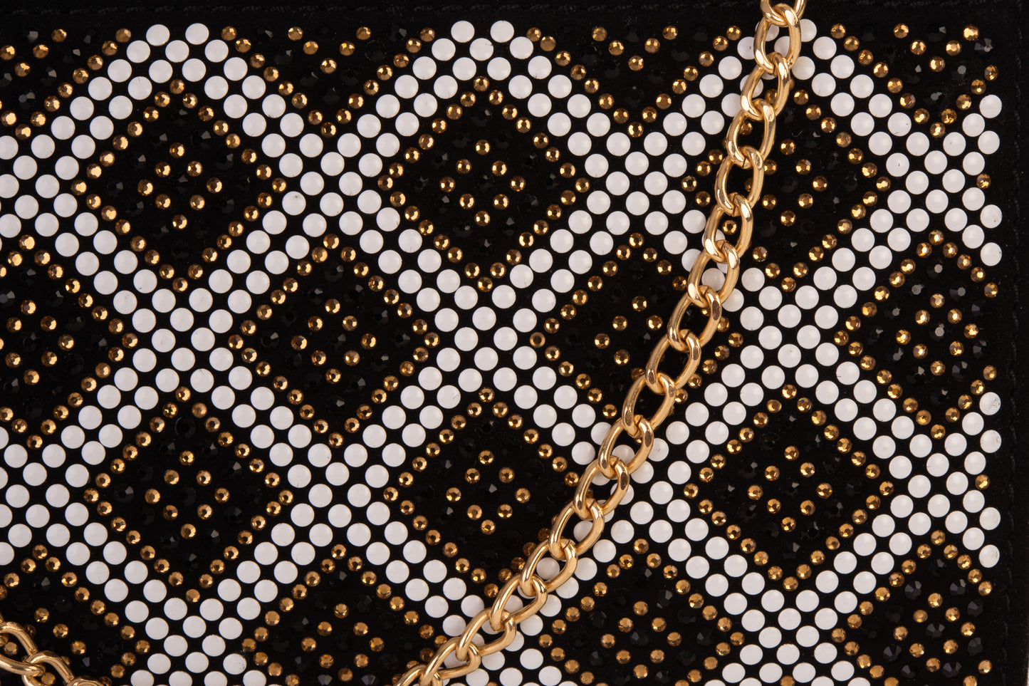 Bolso de mano pequeño Nampula de piel de ante con purpurina negra