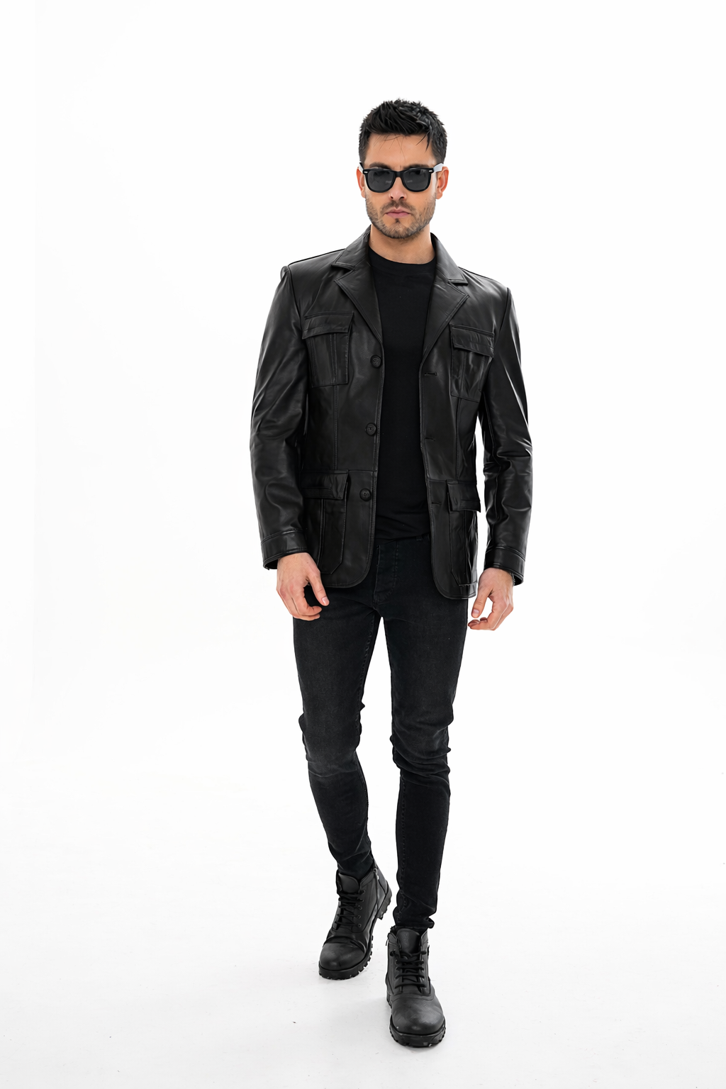 The Ravenna Black Leather Men Jacket