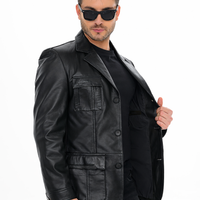 The Ravenna Black Leather Men Jacket