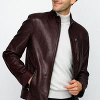 The Blanchard Burgundy Leather Men Jacket