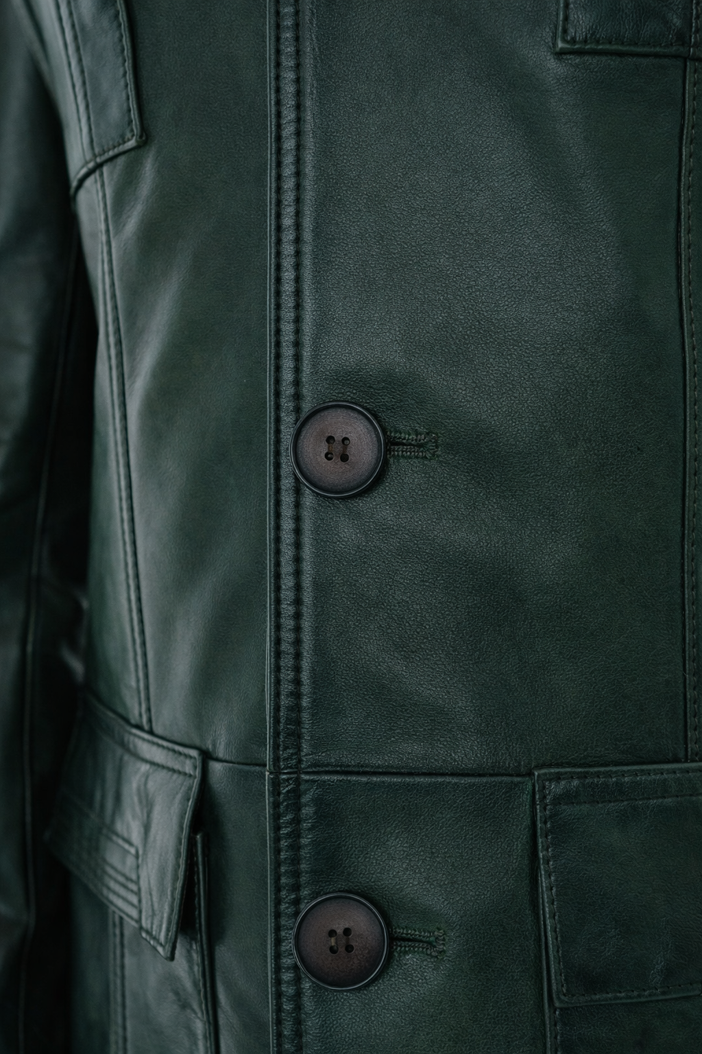 The Ravenna Green  Leather Men Jacket