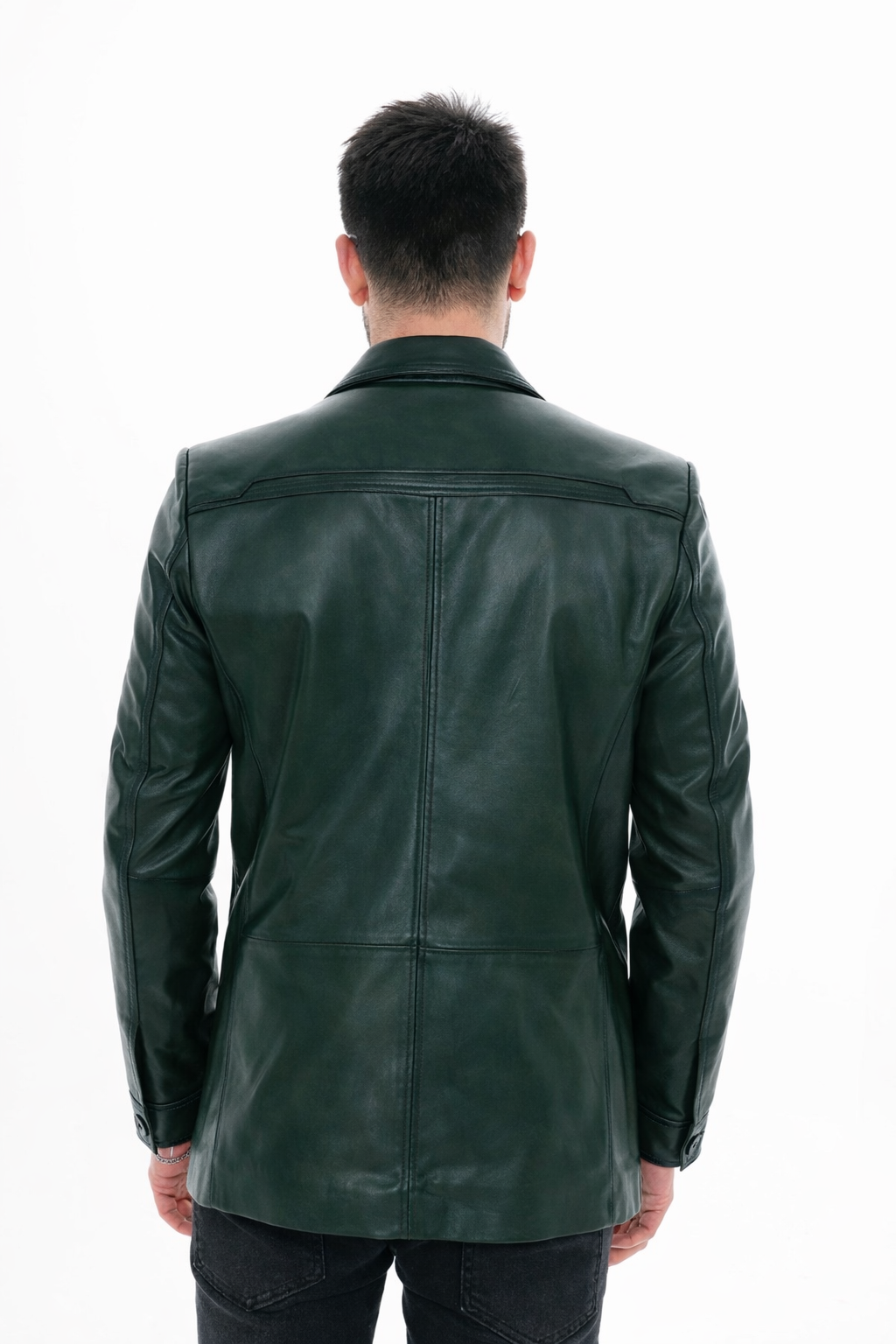 The Ravenna Green  Leather Men Jacket