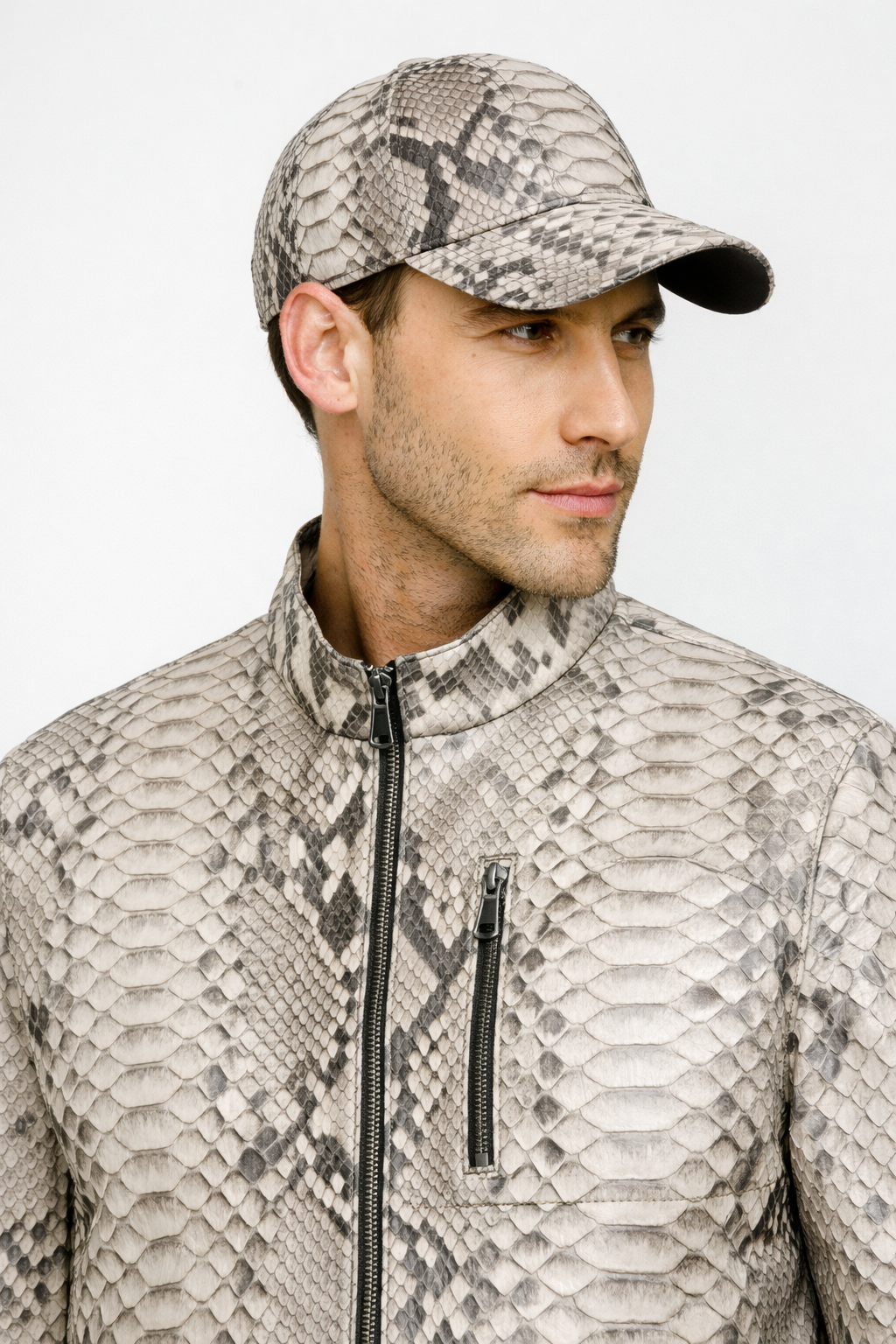 Chaqueta de piel de pitón natural para hombre de Boss 