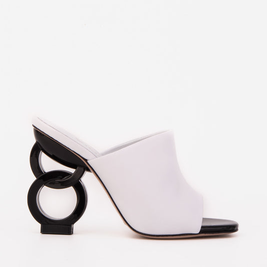 The Cymmer White Leather Women Sandal