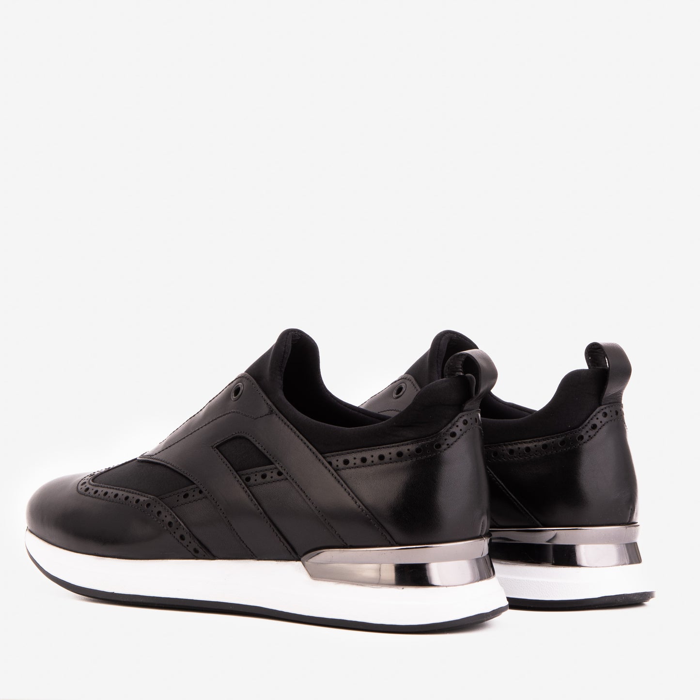 The Arcadia Black Leather Men Sneaker