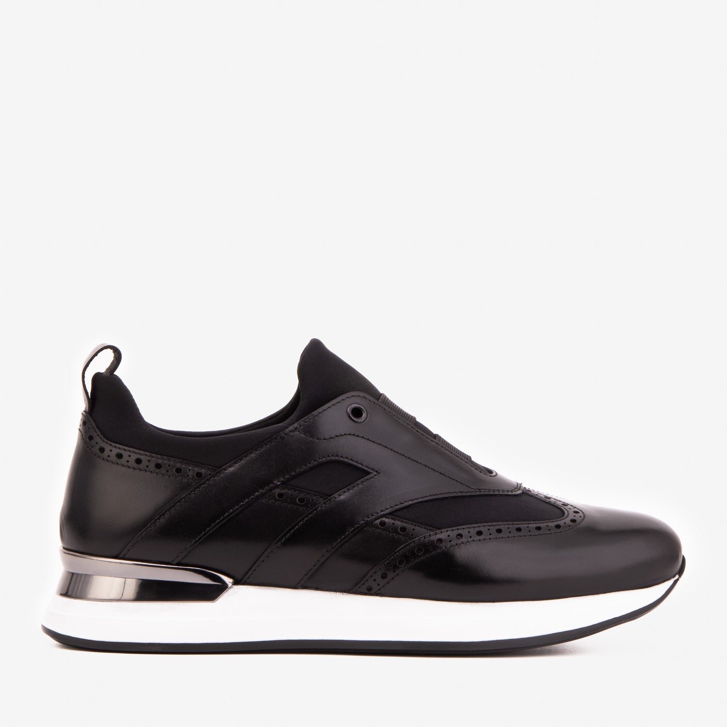 The Arcadia Black Leather Men Sneaker