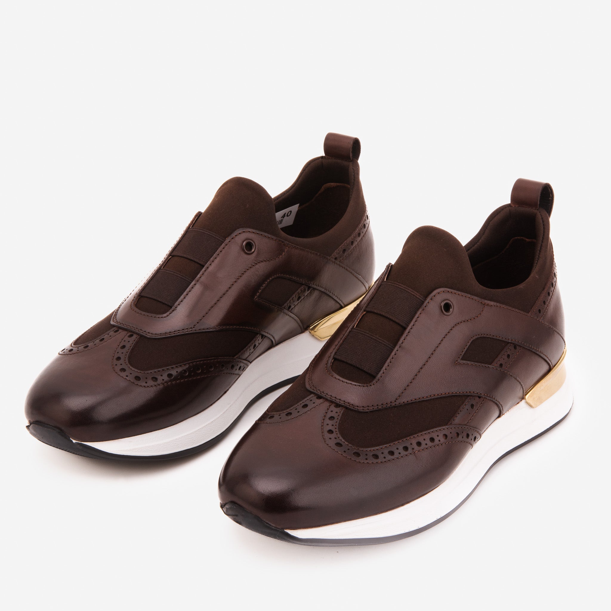 The Arcadia Brown Leather Men Sneaker – Vinci Leather Shoes