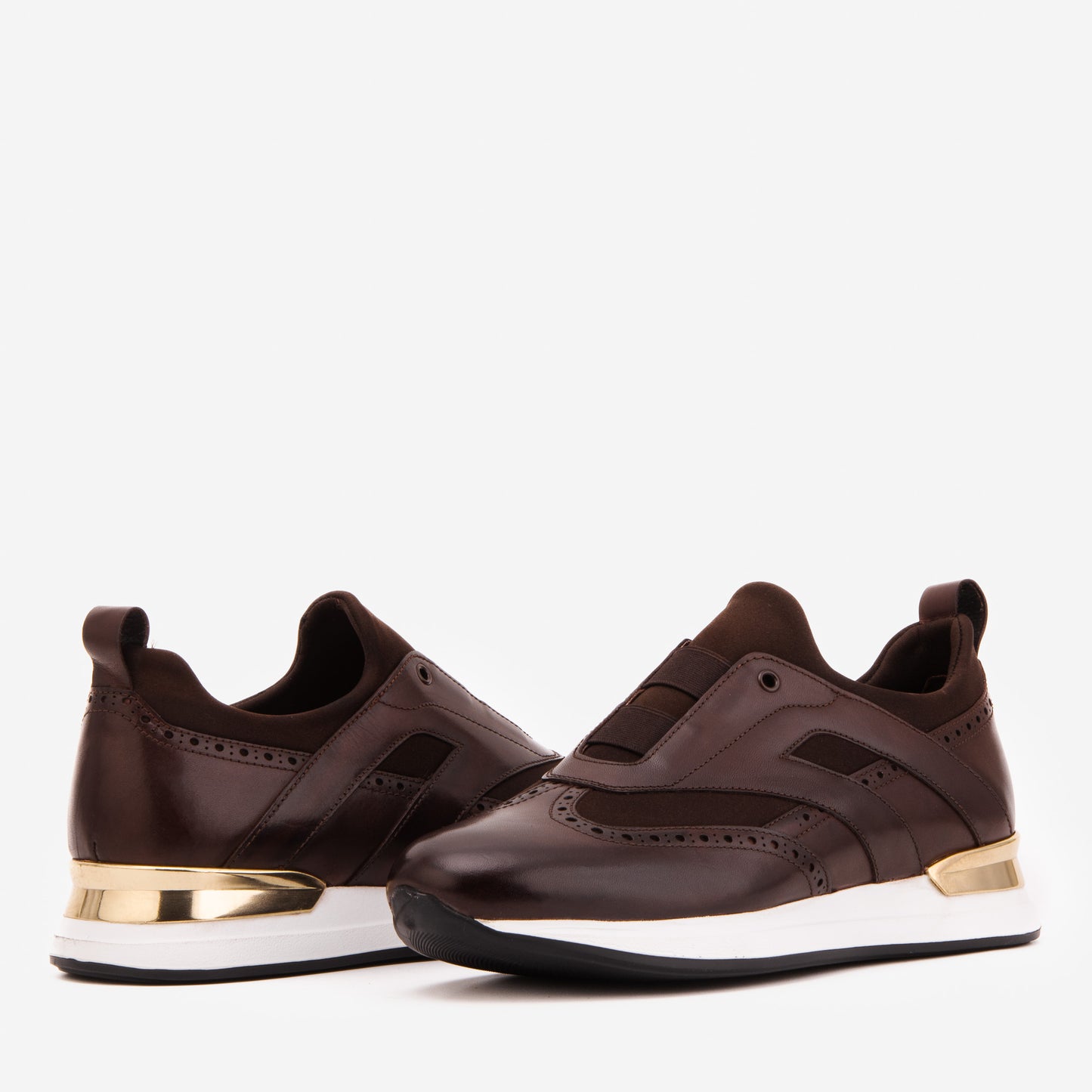 The Arcadia Brown Leather Men Sneaker